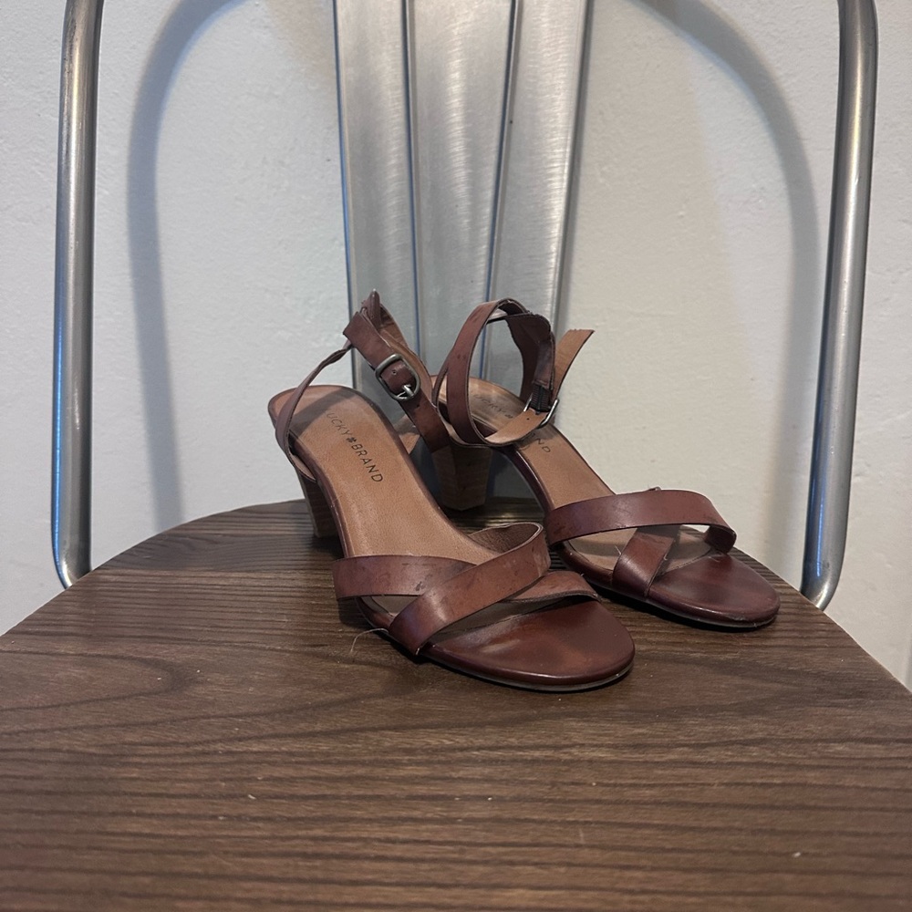 Lucky Brand Brown Leather Sandals